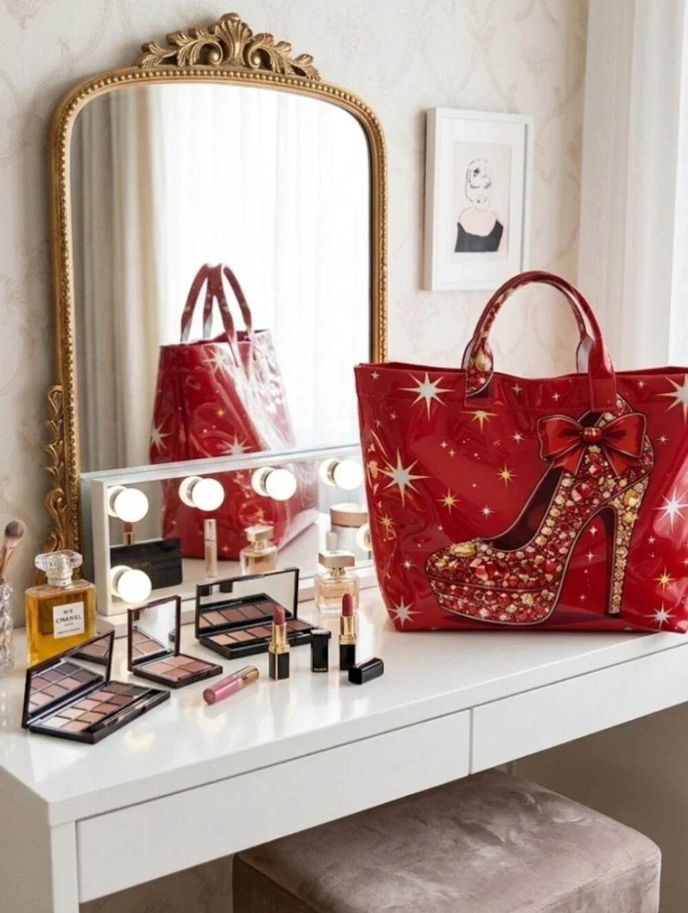 Beautiful Classy High Heel Daily Commute PVC Hand Tote